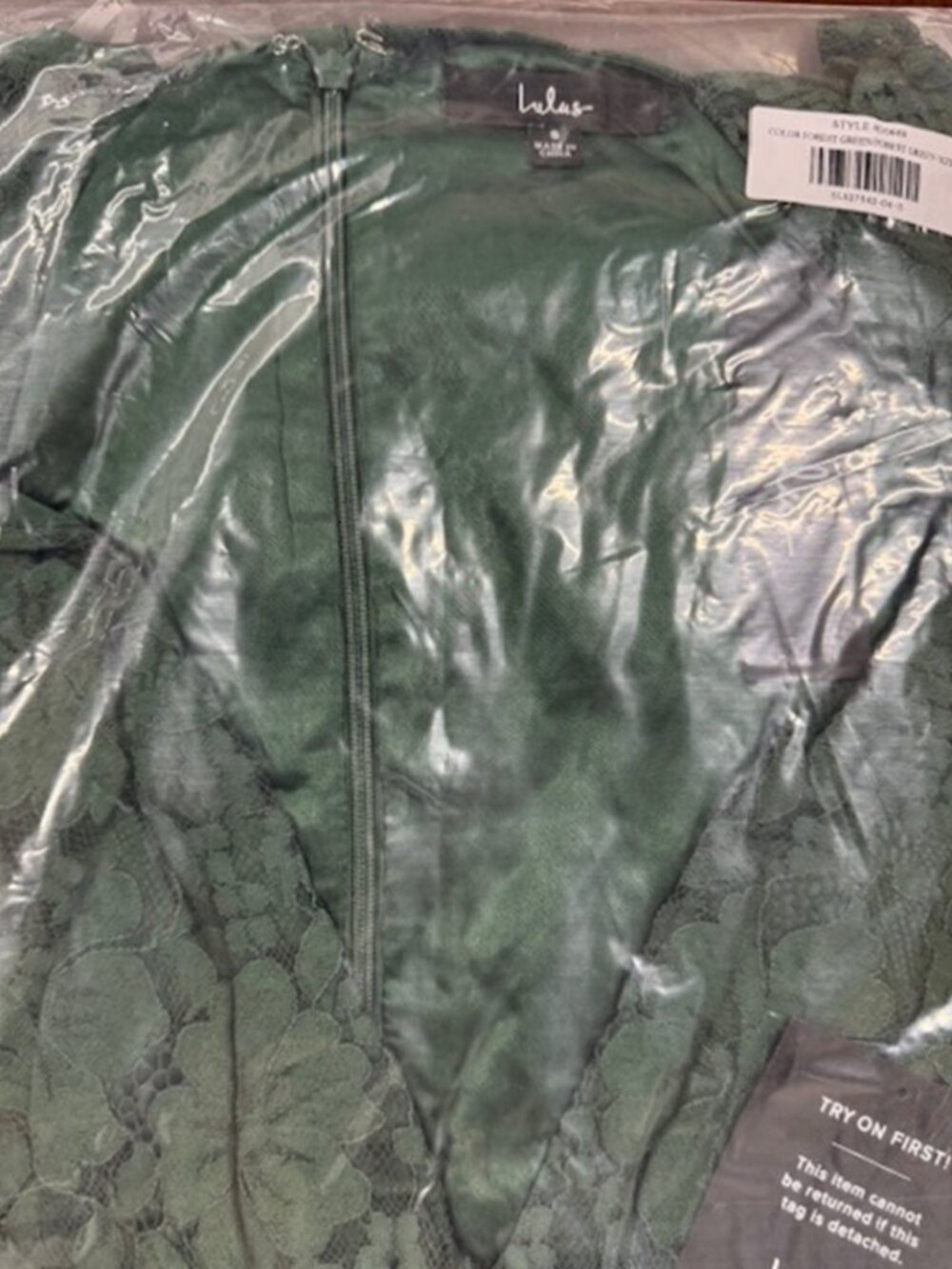 Lulus Molinetto Forest Green Lace Ruffled Tiered Sleeveless Maxi Dress NWT - Picture 6 of 10